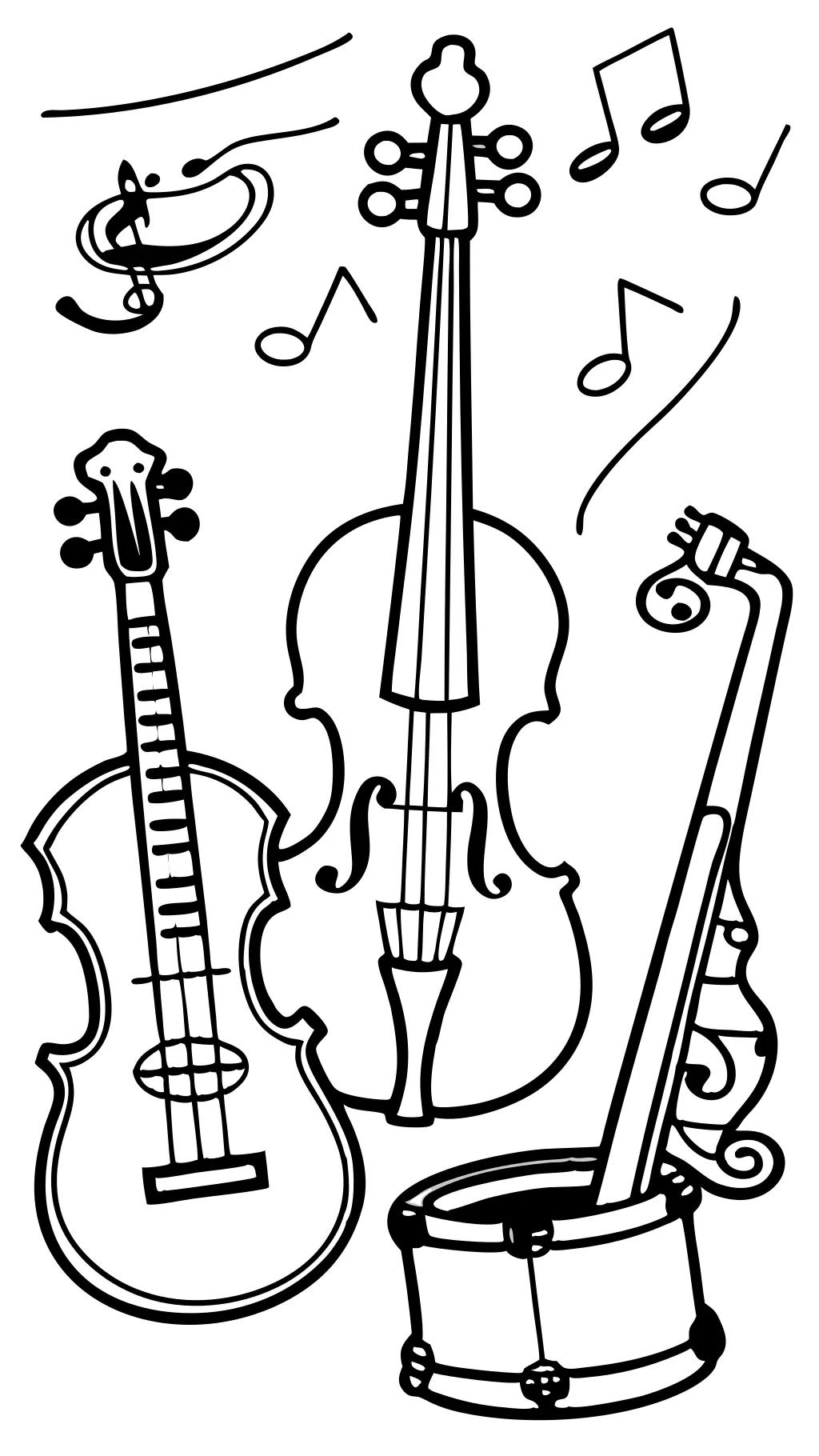 coloring pages musical instruments